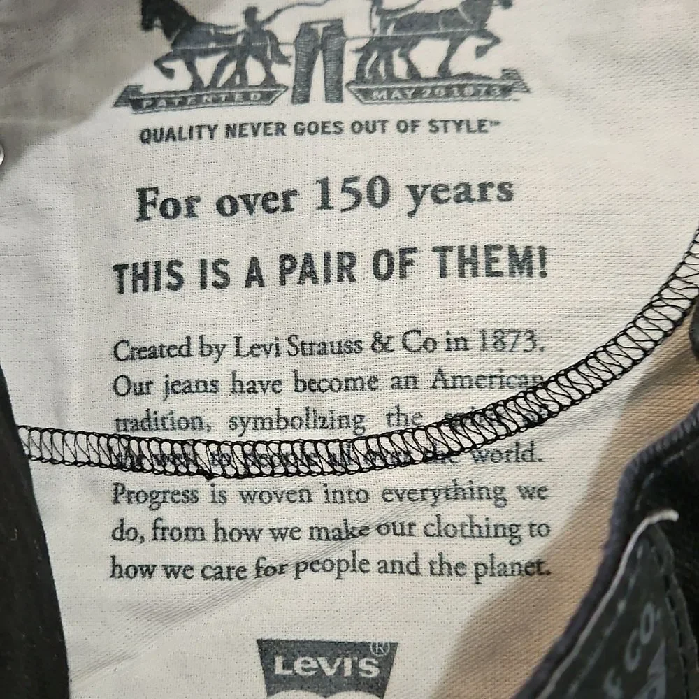 Levi's 559 Men's Classic Black Jeans Size 34x30